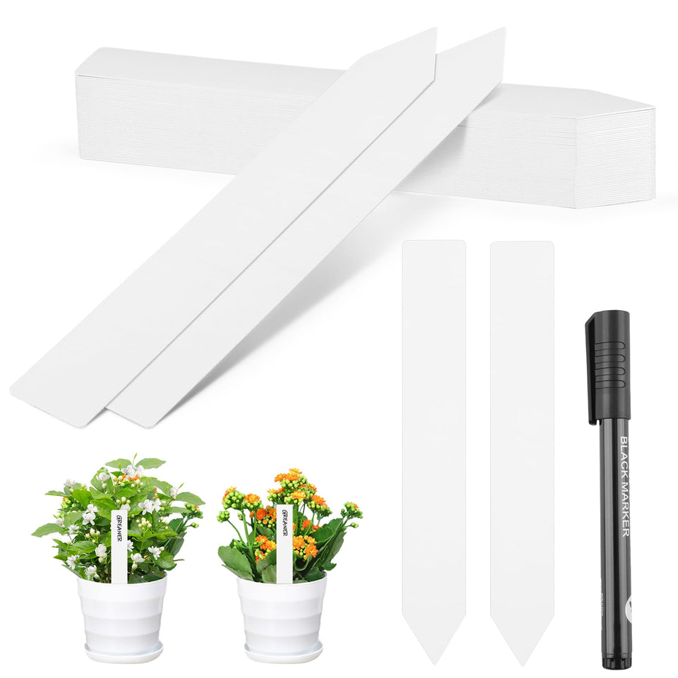 GREANER plant markers 50pcs for easy outdoor labeling and growth tracking.