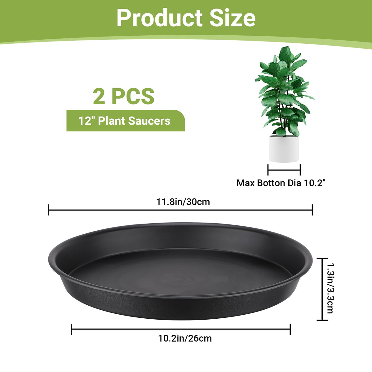 GREANER round plant saucer water catcher supports healthy humidity for plants