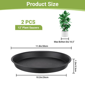 GREANER round plant saucer water catcher supports healthy humidity for plants