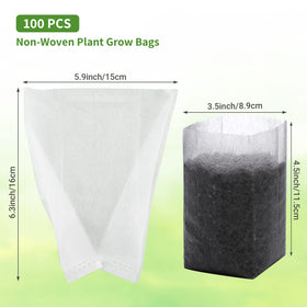 GREANER seedling bag during transplanting scene highlighting ease of use.