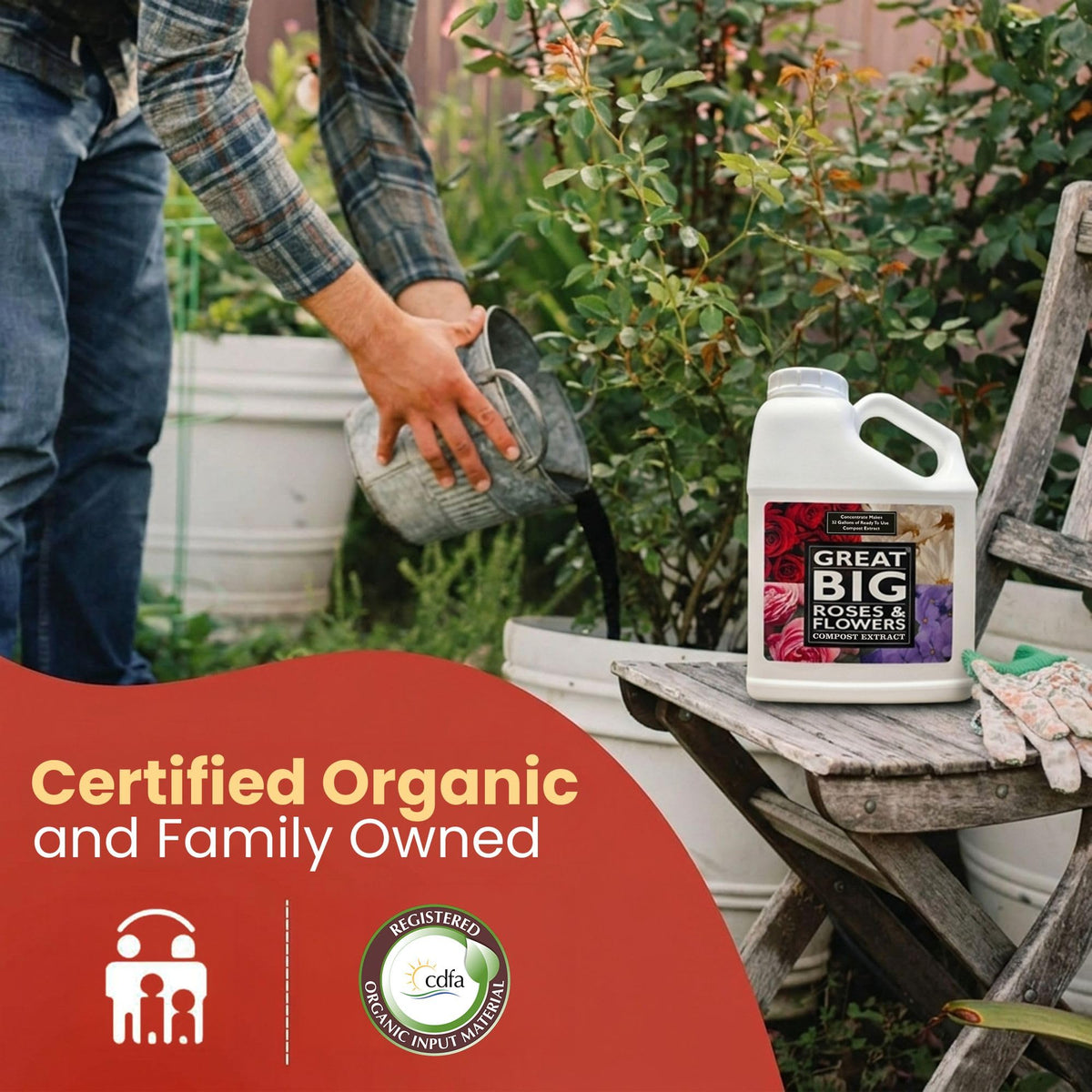 Great Big Plants compost extract at the root-zone for enhanced nutrient uptake