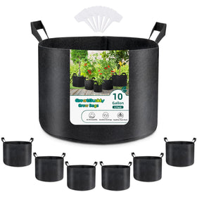 GreatBuddy 10 gallon grow bag six-pack with durable fabric for reliable gardening.