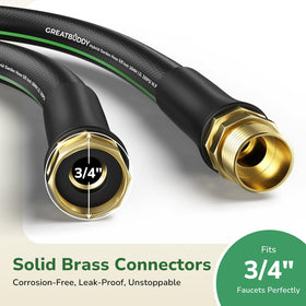 GreatBuddy all-weather flexibility keeps the hose bendable from cold to hot conditions.
