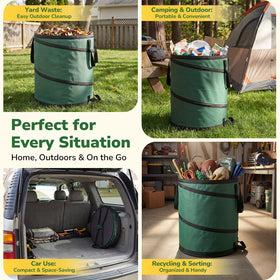 GreatBuddy collapsible trash bag used for camping and RV camping trash.