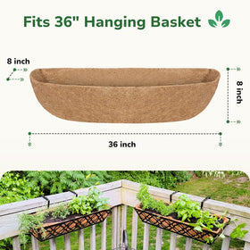GreatBuddy coco liner half-moon shape reshapes easily after watering.