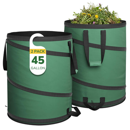 GreatBuddy collapsible trash can pops up instantly for quick yard cleanup.