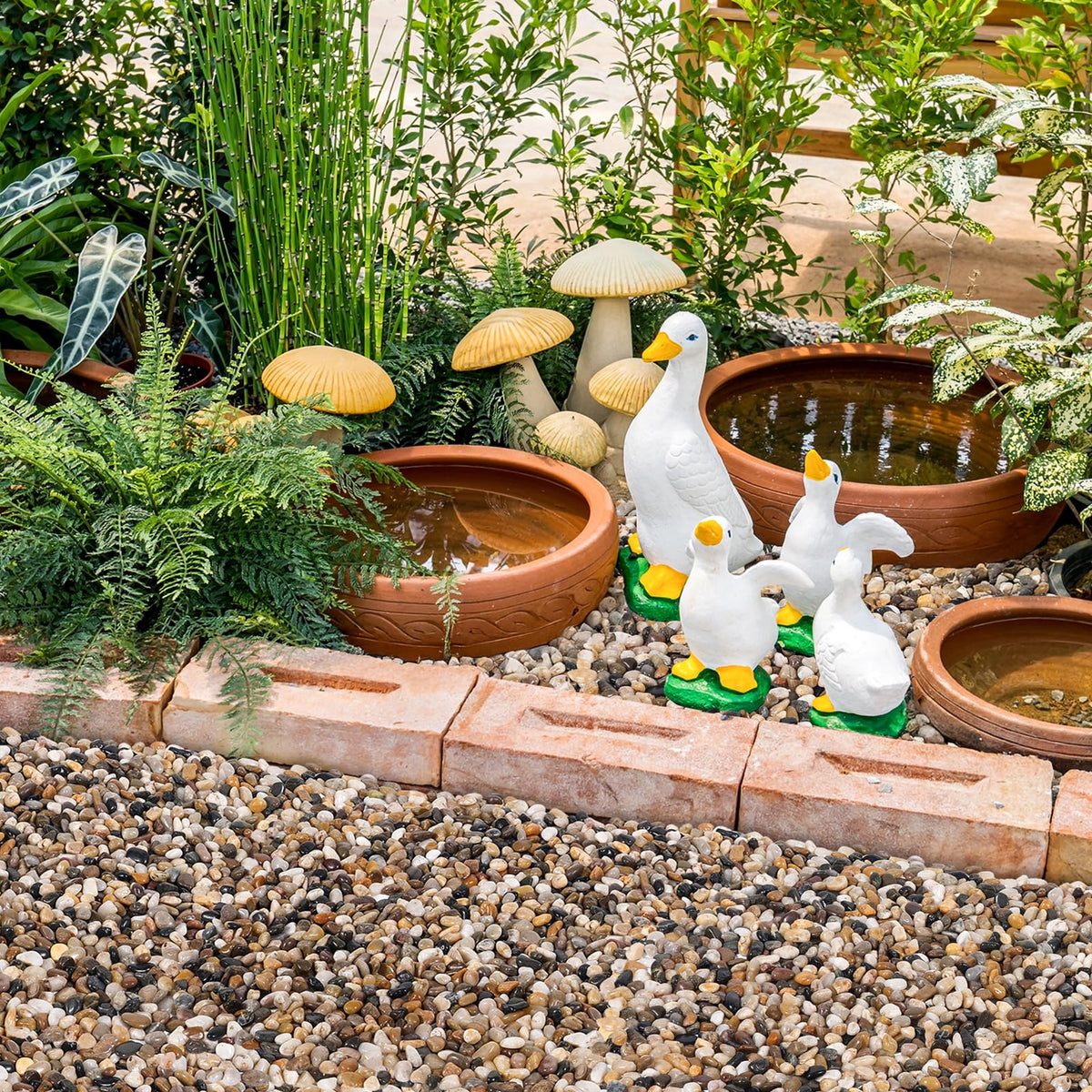GreatBuddy landscaping river rocks for edging and visual interest