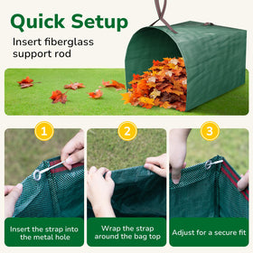 GreatBuddy lawn bag folds flat for compact storage