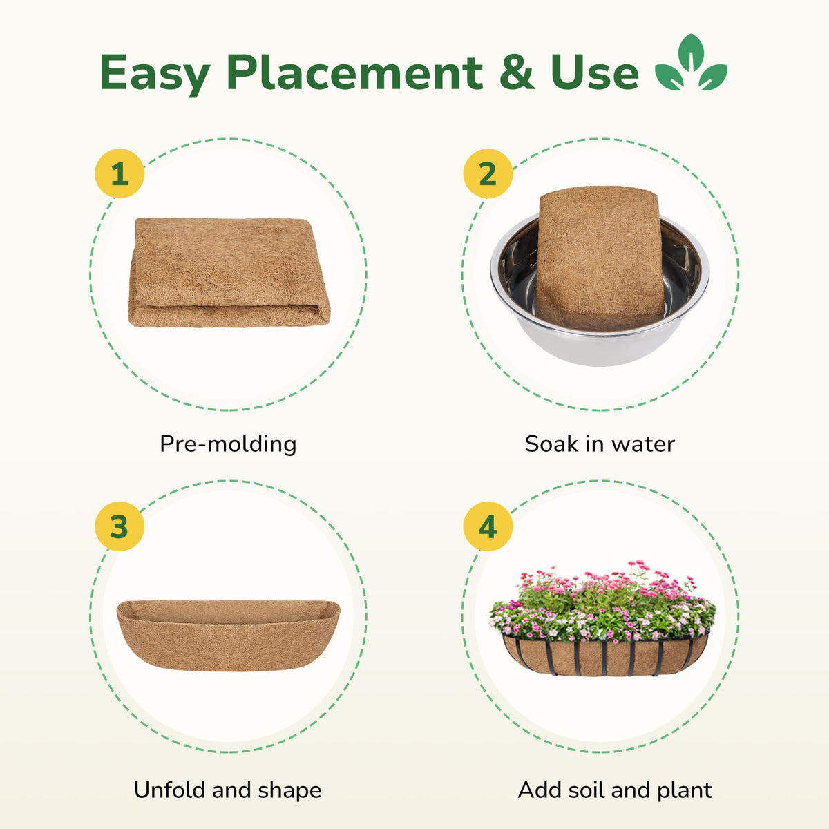 GreatBuddy natural coconut fiber is non-toxic and plant-friendly.