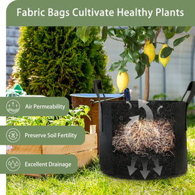 GreatBuddy grow bag reinforced handles offer easy lifting and placement.