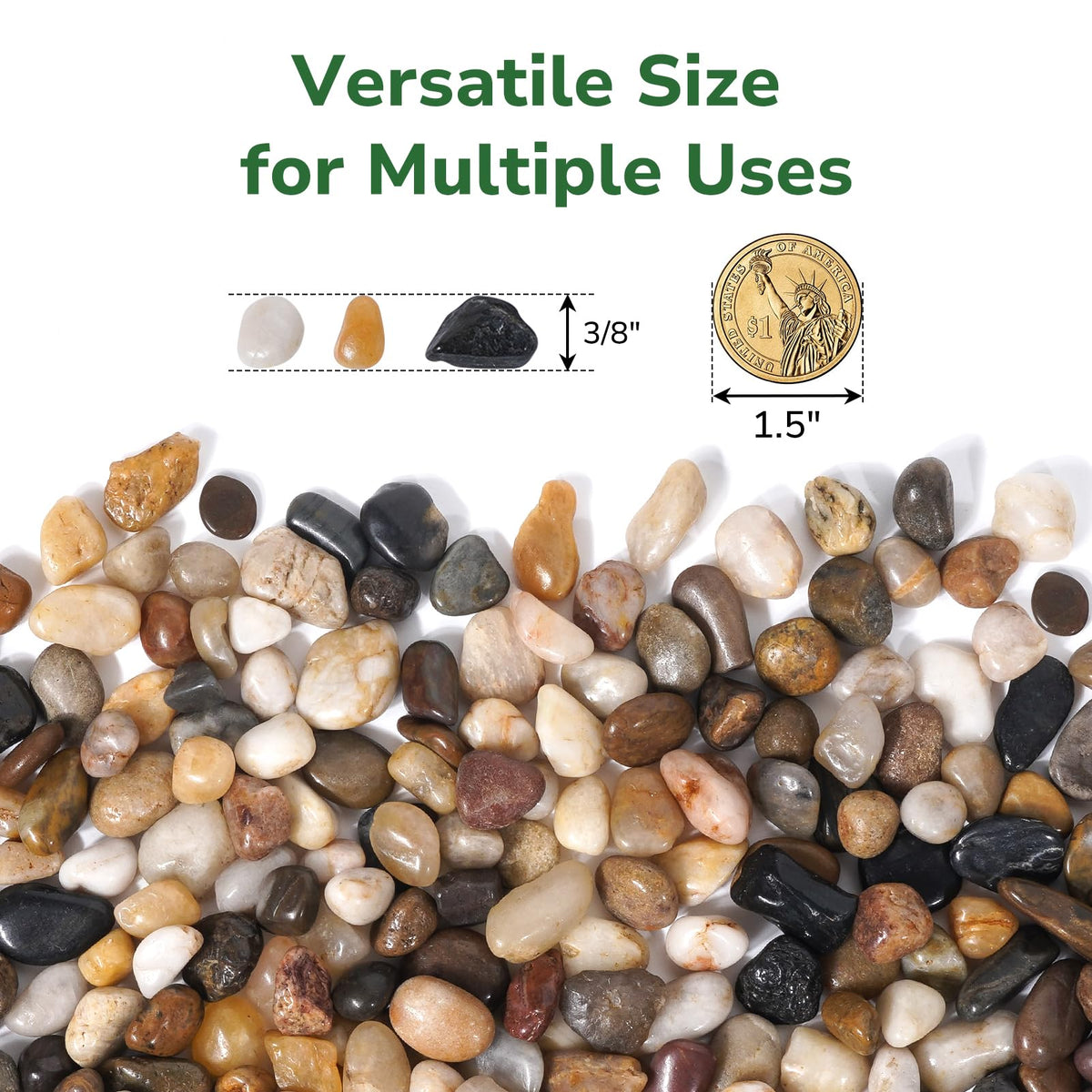 GreatBuddy three eighth inch pea gravel enhances drainage in containers