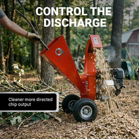 Shredded mulch output from the GreatCircleUSA Mini Wood Chipper for garden beds