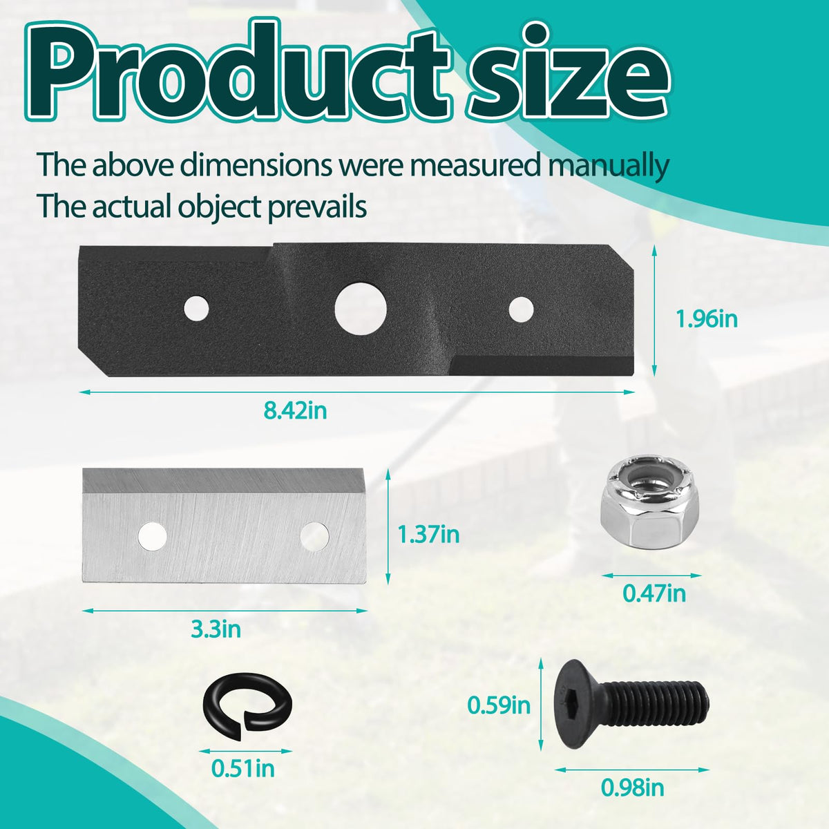 Greatshow chipper blades with fasteners ensure secure installation.