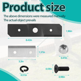 Greatshow chipper blades with fasteners ensure secure installation.