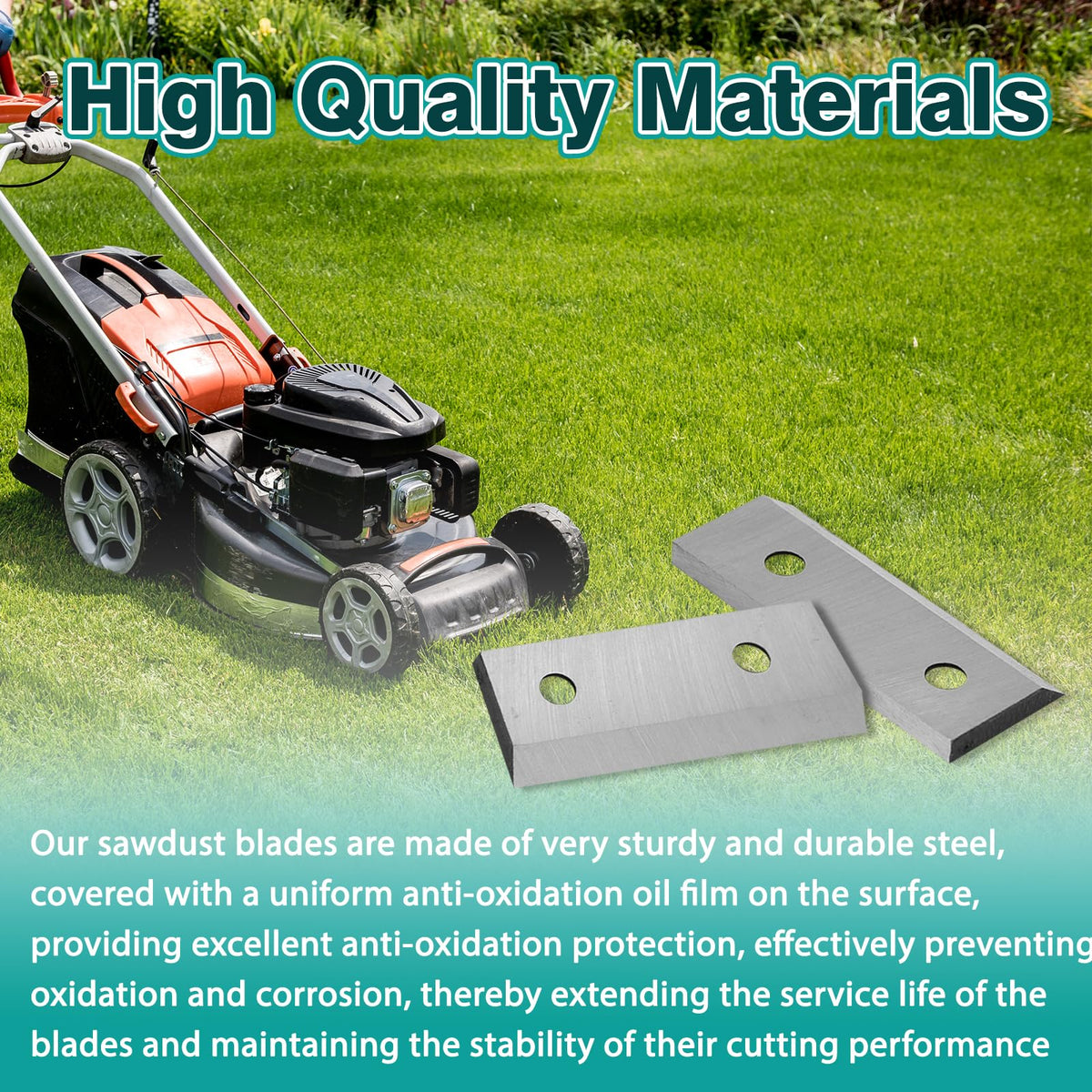 Greatshow shredder blades in action tackling branches and yard waste.