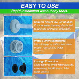 GREATUS 25022E strainer connectors for 1.25-inch hoses simplify setup