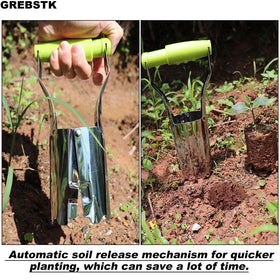 GREBSTK bulb transplanter soil release mechanism speeds planting tasks