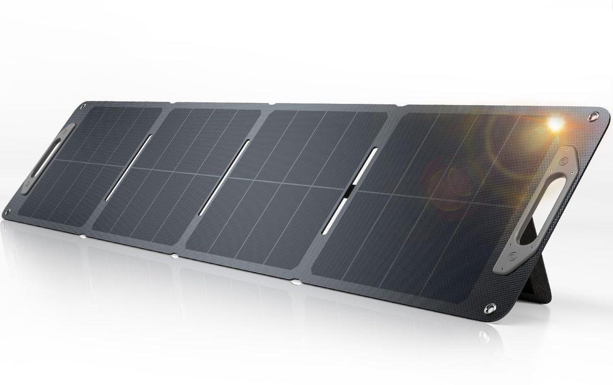 GRECELL 120W folding panel compact for travel and storage.