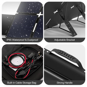 GRECELL 240W ETFE panel is ultra-lightweight for travel