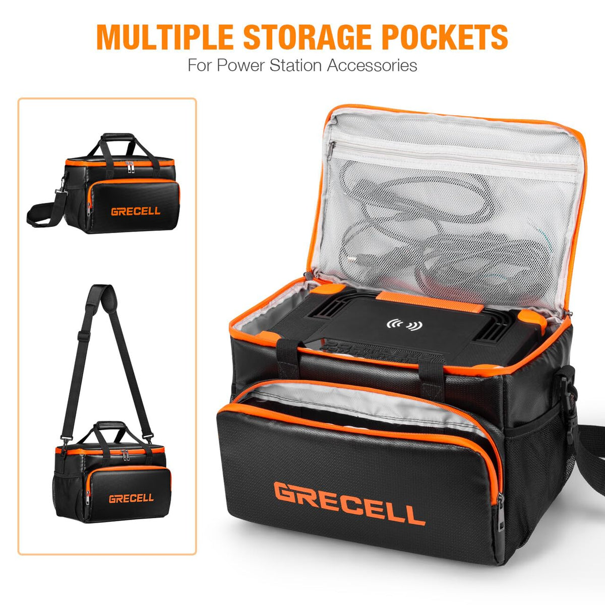 GRECELL case shows compatibility with Jackery and Anker stations.