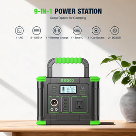 GRECELL 330W unit includes integrated LED light for visibility.