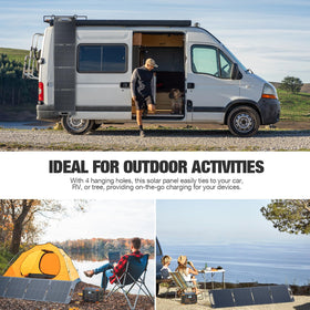 GRECELL waterproof Oxford fabric keeps panel protected outdoors.