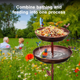 GRECOMEIN sparrow ornament complements bowls, enhancing decorative balance