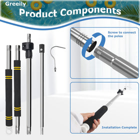 Greeily safe pool cleaning accessory keeps hands clean
