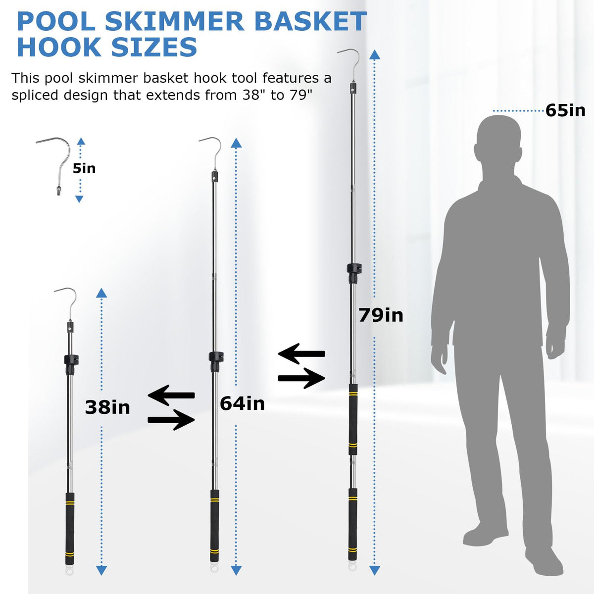 Greeily stainless steel body shows rust resistance for long pool use