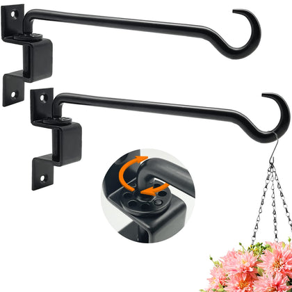 Greemov swivel plant hanger 12inch front view demonstrates sturdy outdoor-ready design.