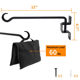 Greemov swivel plant hanger mounted bracket showing secure wall installation and stability.