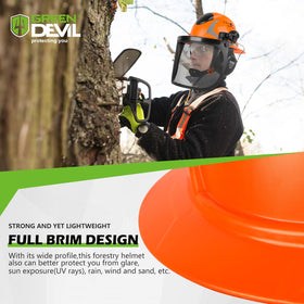 Green Devil anti-fog visor keeps visibility clear in varying conditions.