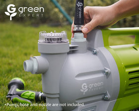 Green Expert adapter kit easy-install close-up illustrates quick, tight hose connections