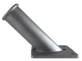 Green Grove flag pole bracket gray finish blends with outdoor space