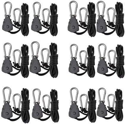Green Hut grow light rope hanger 7ft setup provides sturdy overhead support