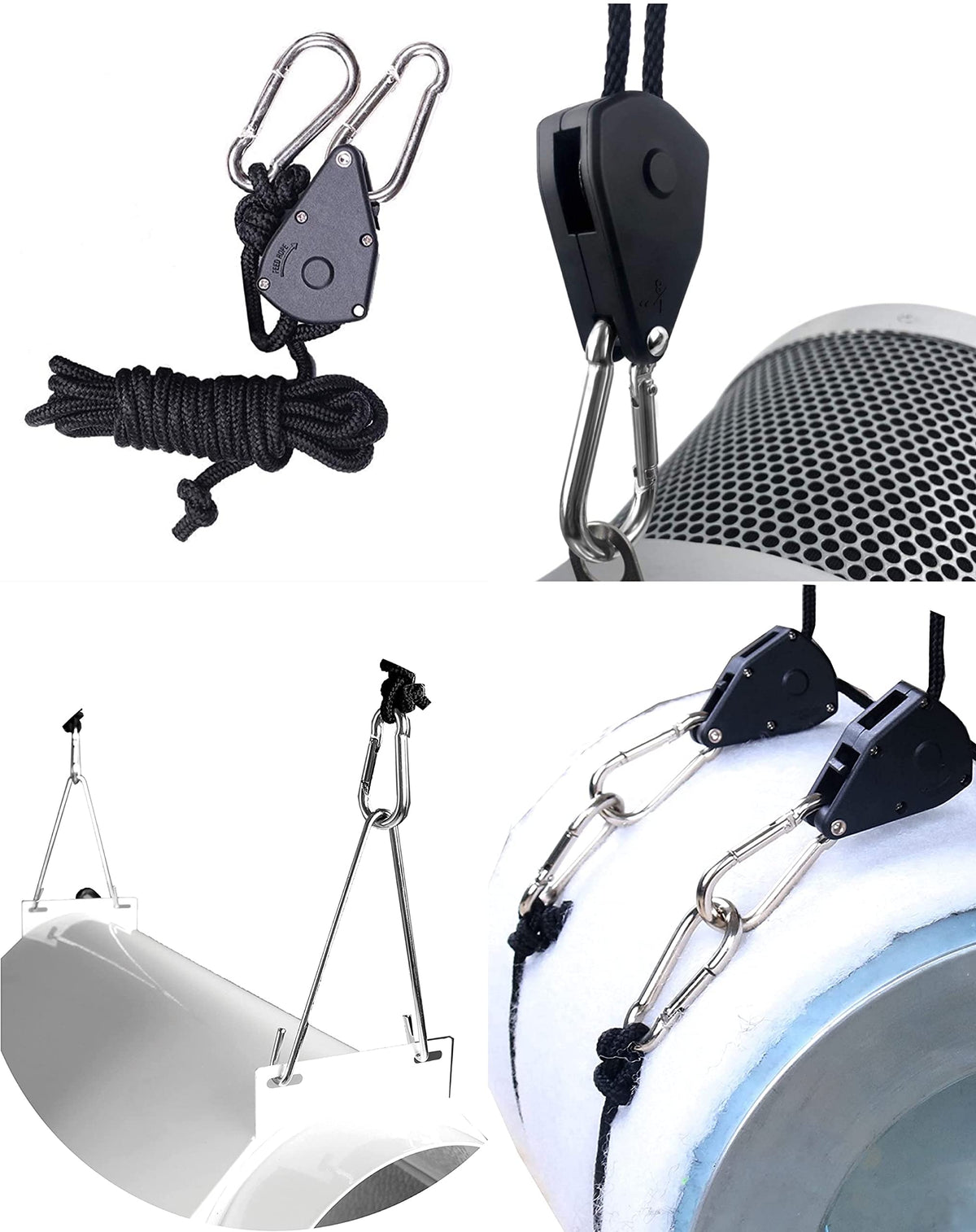 Green Hut one-eighth-inch rope hanger kit for LED fixtures and reflectors