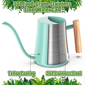 Green Moon long-spout watering can directs water precisely