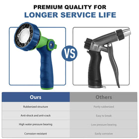 GREEN MOUNT soft rubber-coated grip stays cool and slip-free