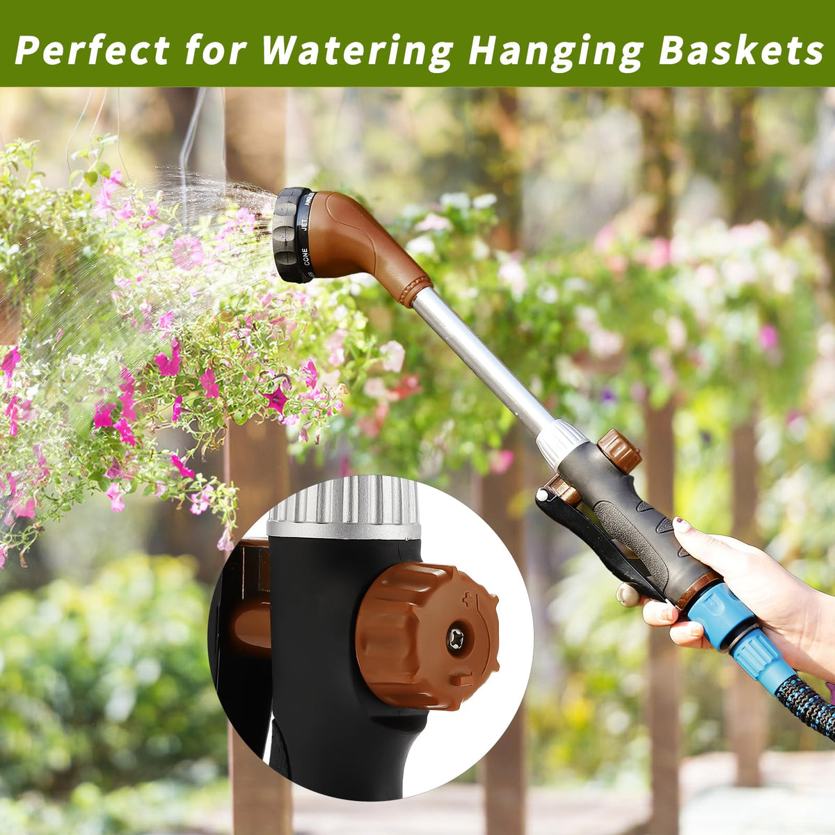 GREEN MOUNT Watering Wand angled pattern for edges and borders
