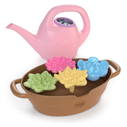 Green Toys Rainbow Bloom set basket for kid-friendly gardening adventures.