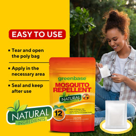 Greenbase Indoor-Outdoor Mosquito Control pouch demonstrates versatile use across spaces.