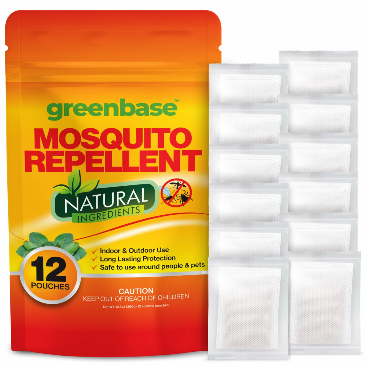Greenbase Travel Mosquito Pouches pack shows compact indoor protection for outdoor trips.