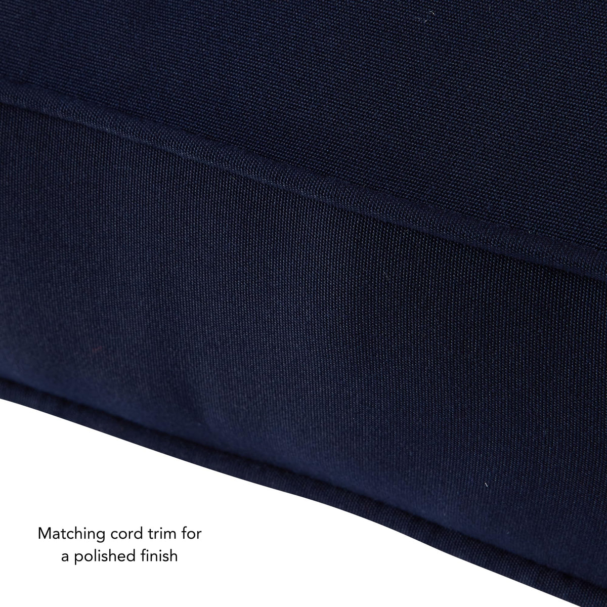 Back cushion filled with 100% recycled polyfiber for eco-friendly comfort.