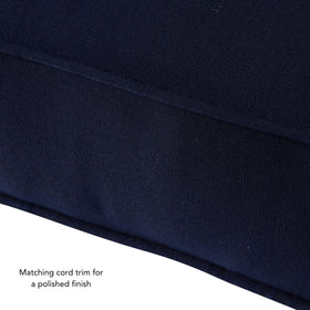 Back cushion filled with 100% recycled polyfiber for eco-friendly comfort.