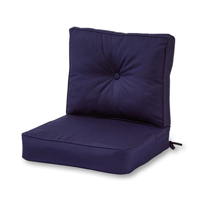 Greendale Sunbrella deep-seat cushion seat in canvas navy, water-resistant and durable.