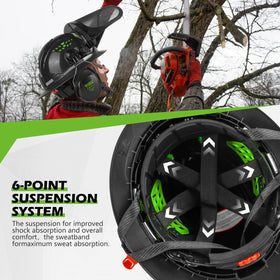 GREEN DEVIL helmet with 6-point suspension for secure, cushioned wear