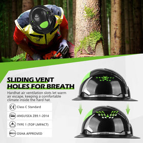 GREEN DEVIL anti-fog built-in visor keeps vision clear in humid sites