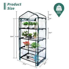 GreenGiggle greenhouse with roll-up door enabling ventilation