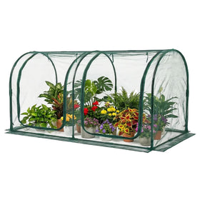 GreenGiggle crop cage front view showing spacious enclosure protecting vegetables