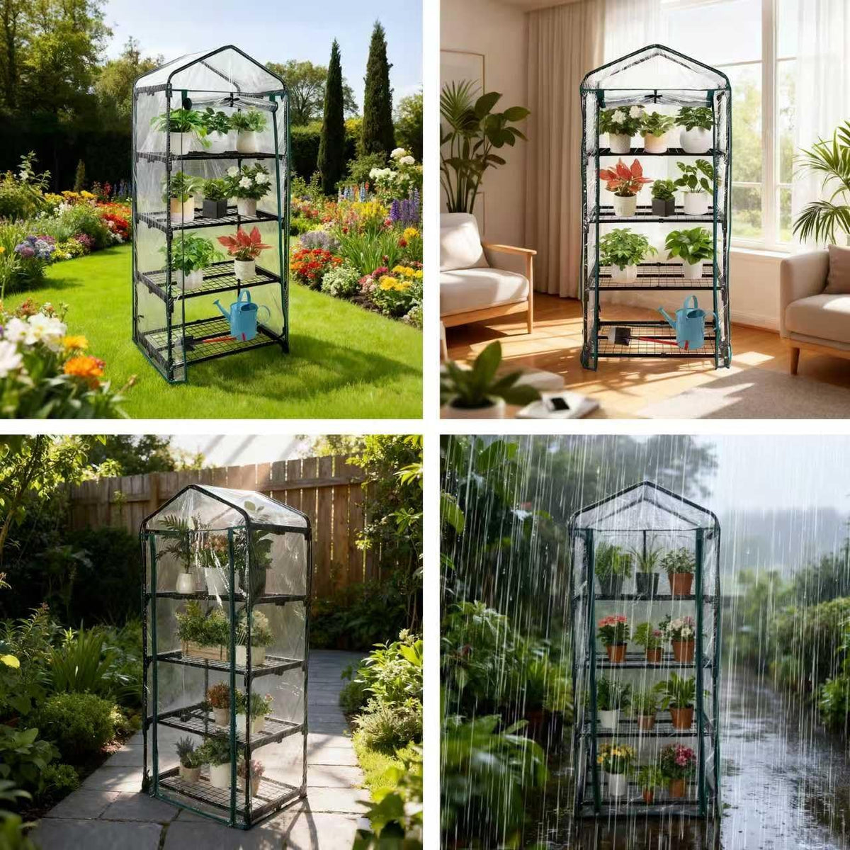 GreenGiggle fully assembled greenhouse ready for year-round use